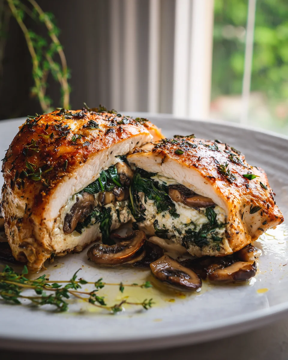 Healthy Mushroom Stuffed Chicken Breast: Quick & Tasty