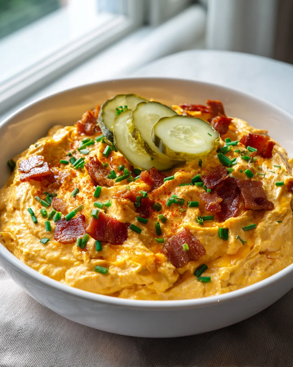 Creamy Beef Bacon Cheddar Pickle Dip - Your New Favorite!