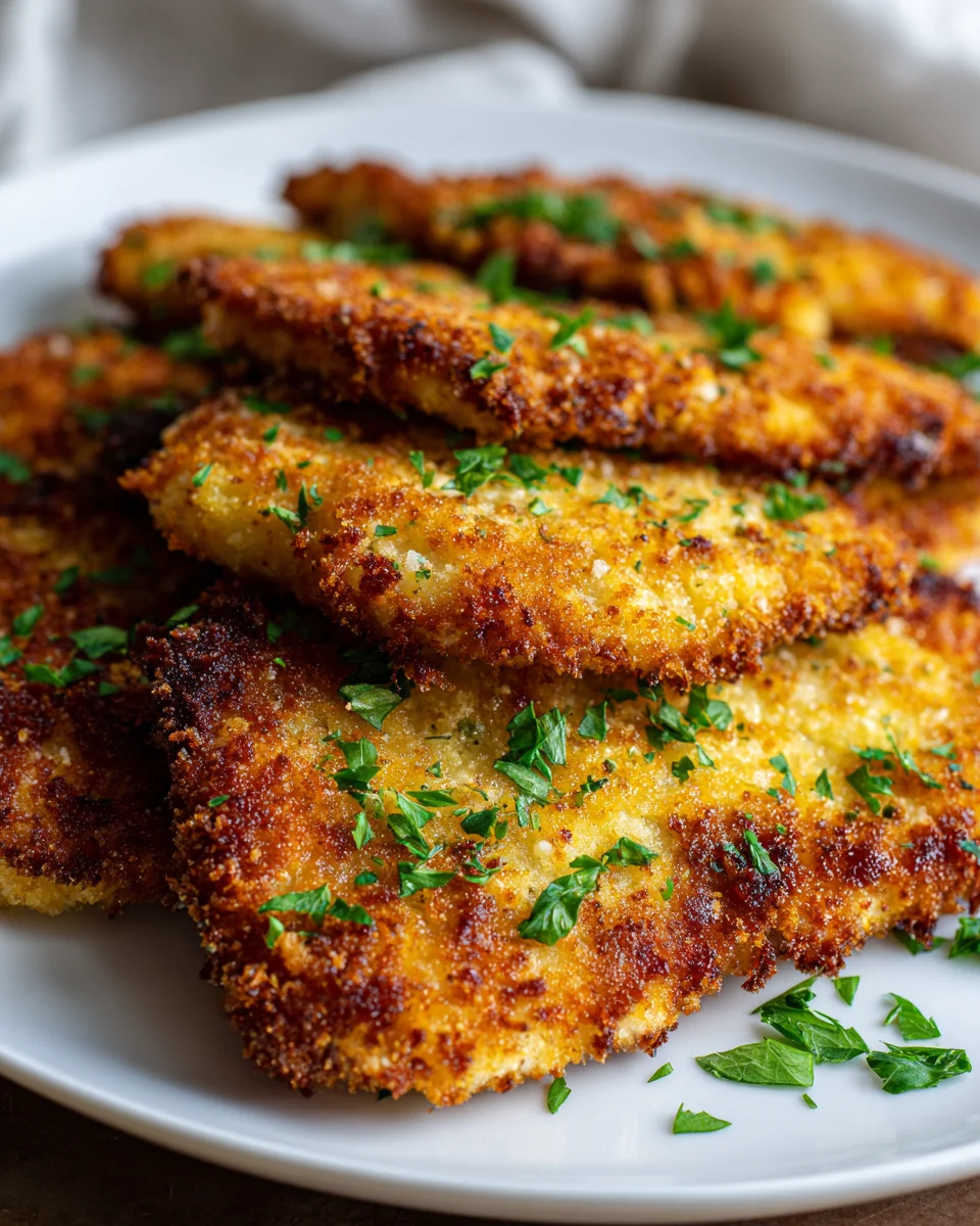 Crispy Baked Parmesan Crusted Chicken Cutlets Recipe Delight