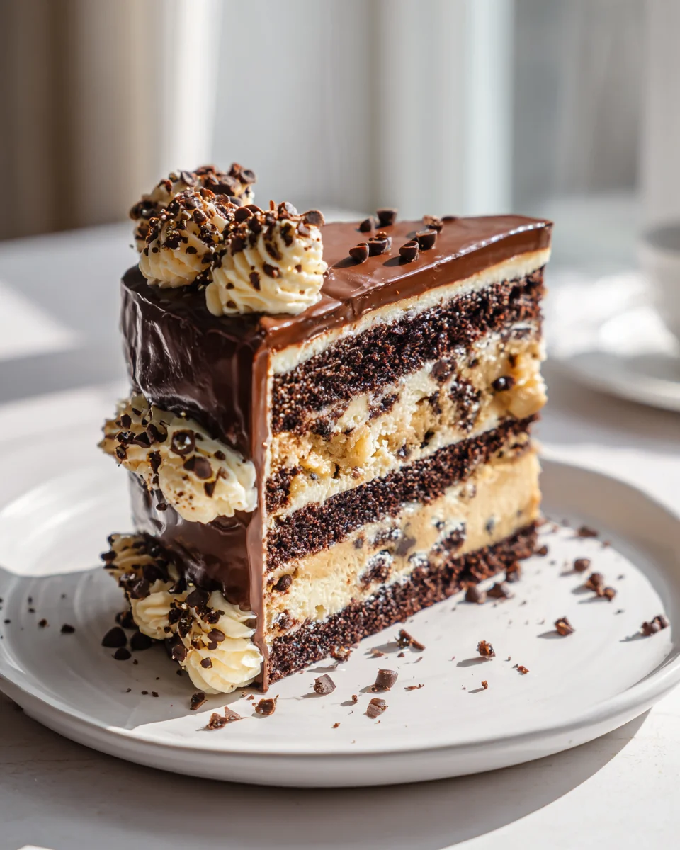 Chocolate Chip Cookie Dough Layer Cake Recipe - Indulge Now!