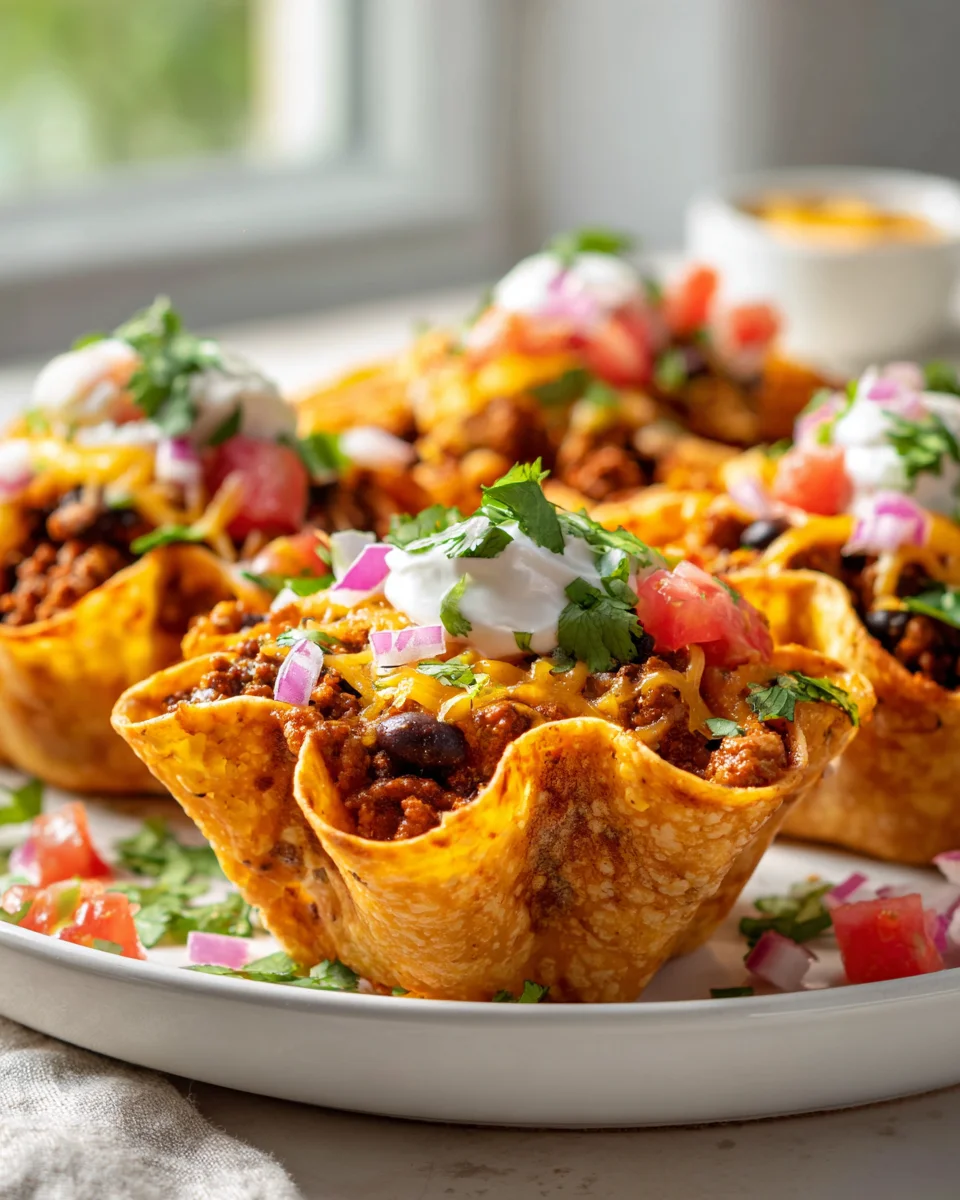 Crunchy Baked Beef Chili Taco Boats: Easy Dinner