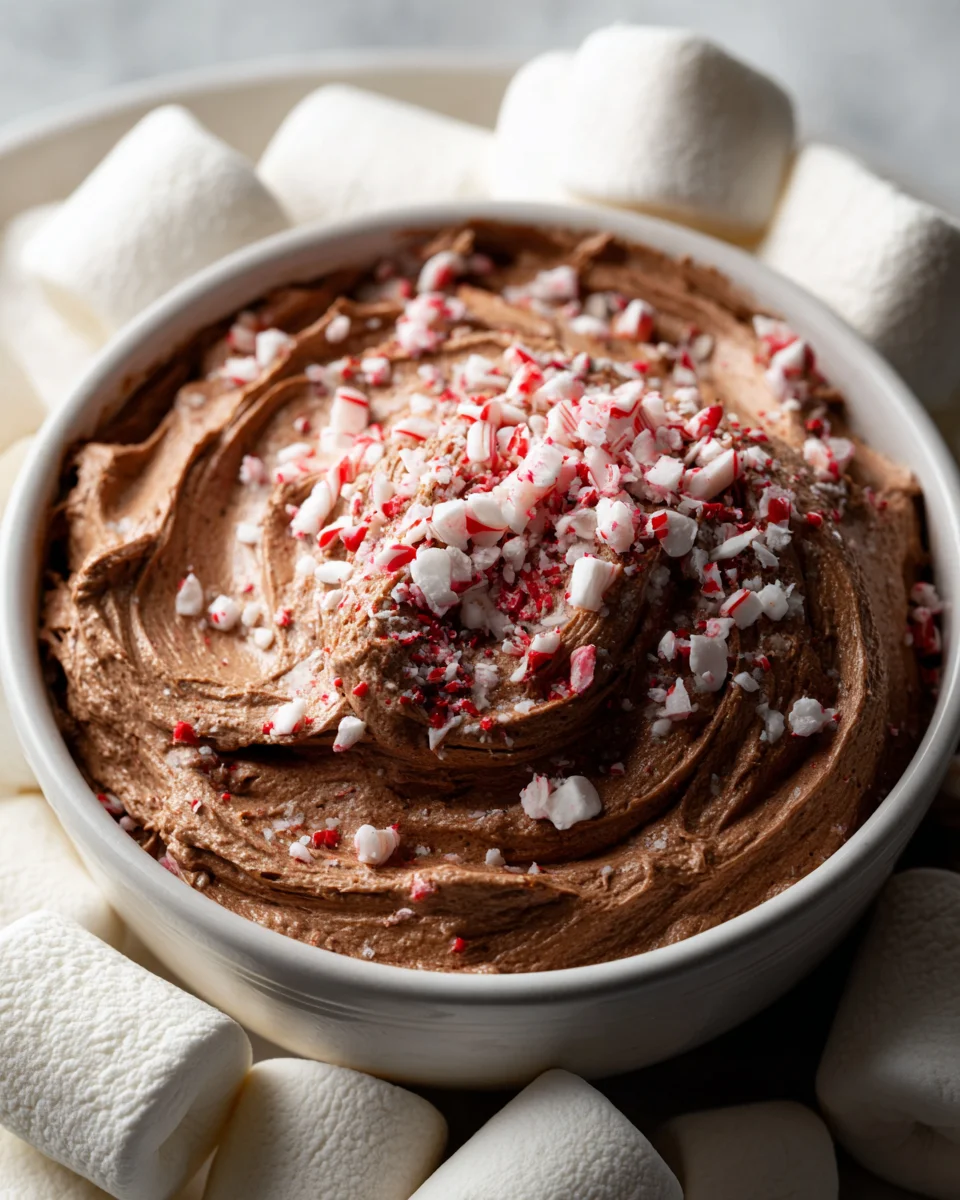 Cozy Warm Peppermint Hot Chocolate Dip for Holiday Fun!