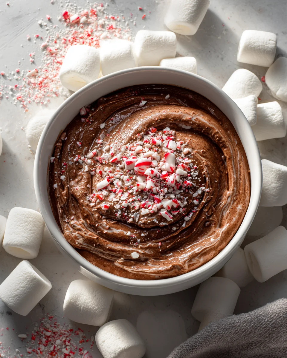 Cozy Warm Peppermint Hot Chocolate Dip for Holiday Fun!
