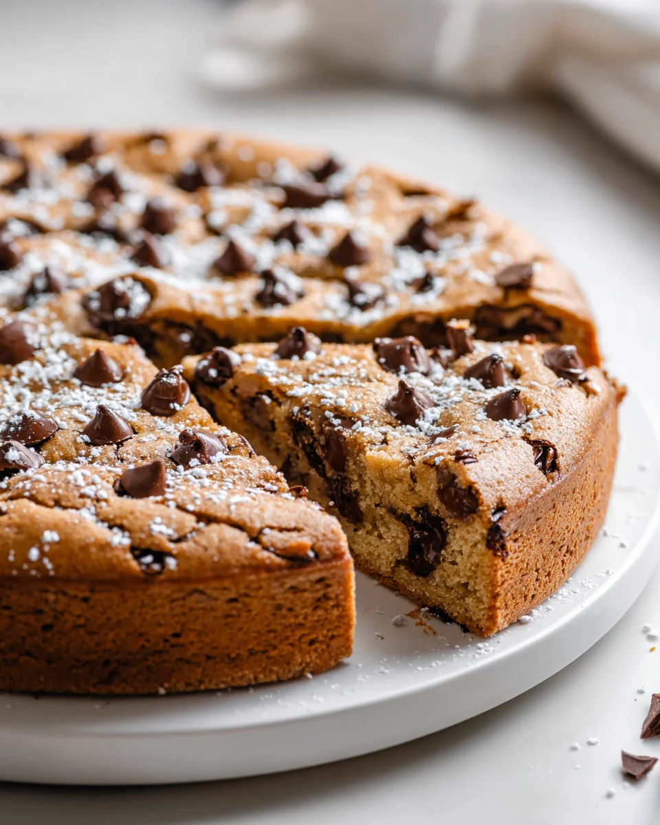 Irresistible Giant Bakery Style Chocolate Chip Cookie Cake