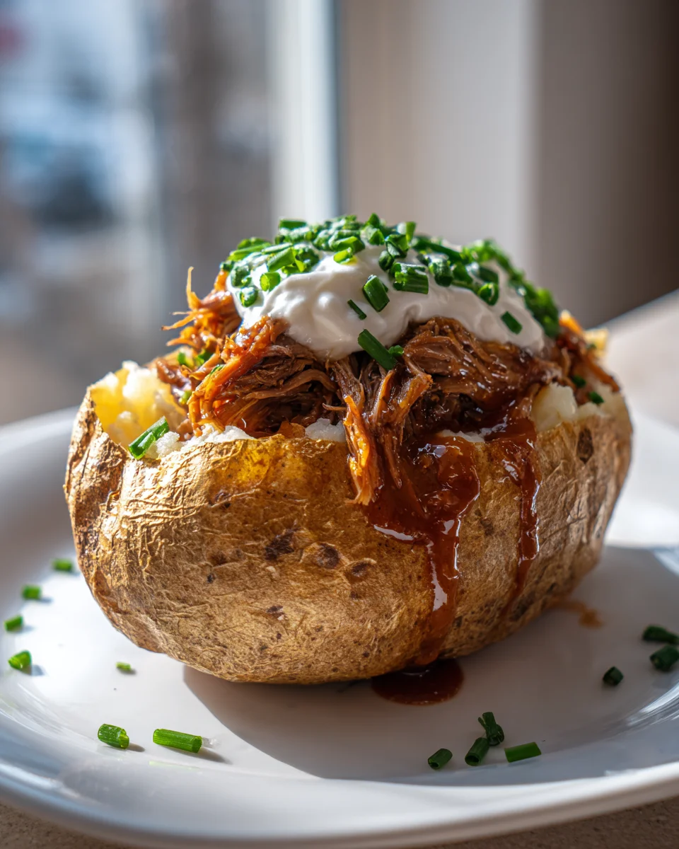 Best Beef Brisket Stuffed Baked Potatoes Recipe Ever!