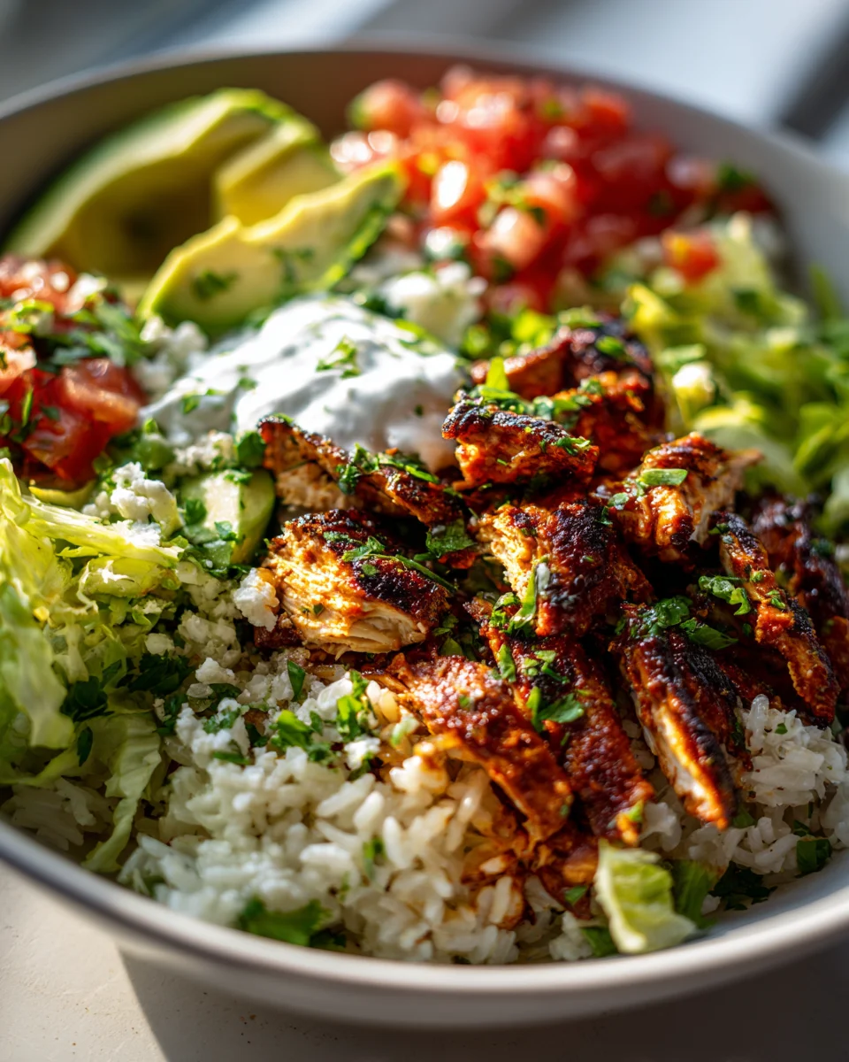 Best Spicy Chipotle Chicken Burrito Bowl & Cilantro Lime Rice