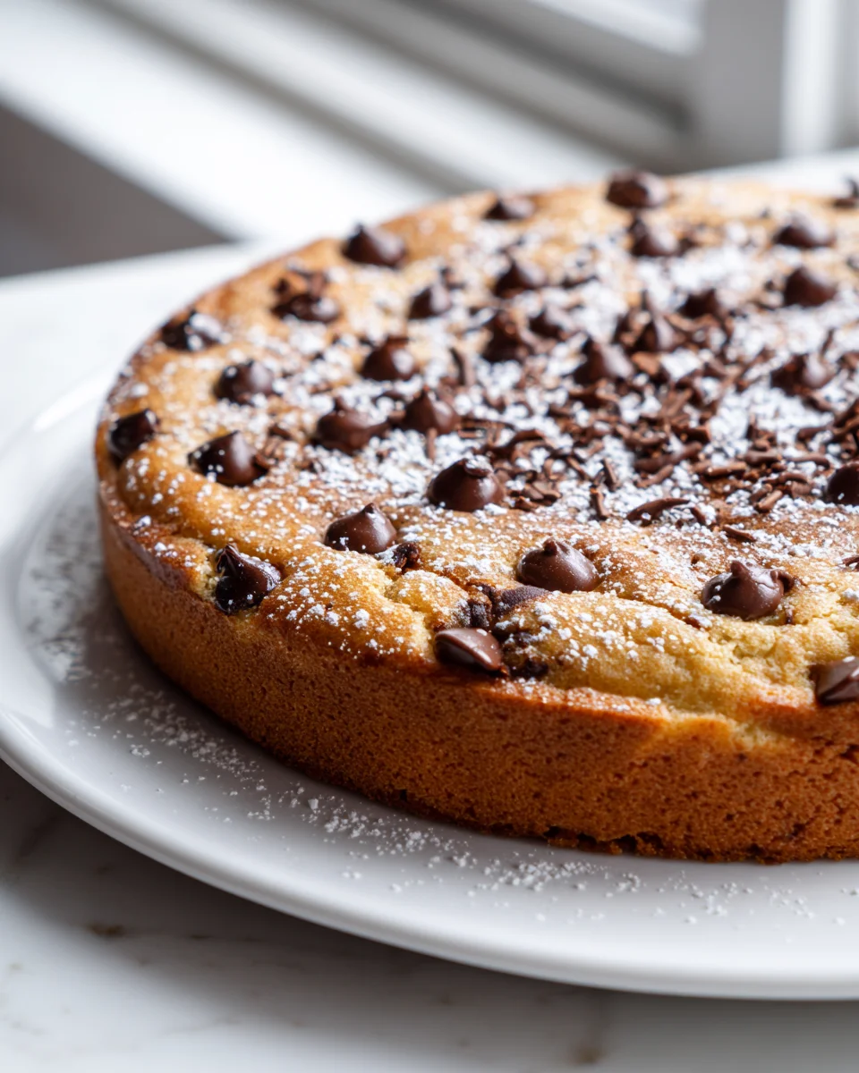 Irresistible Giant Bakery Style Chocolate Chip Cookie Cake