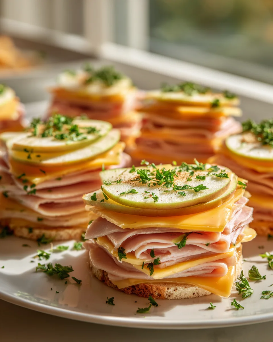 Healthy Apple Turkey Cheddar Stackers: Quick Lunch Idea