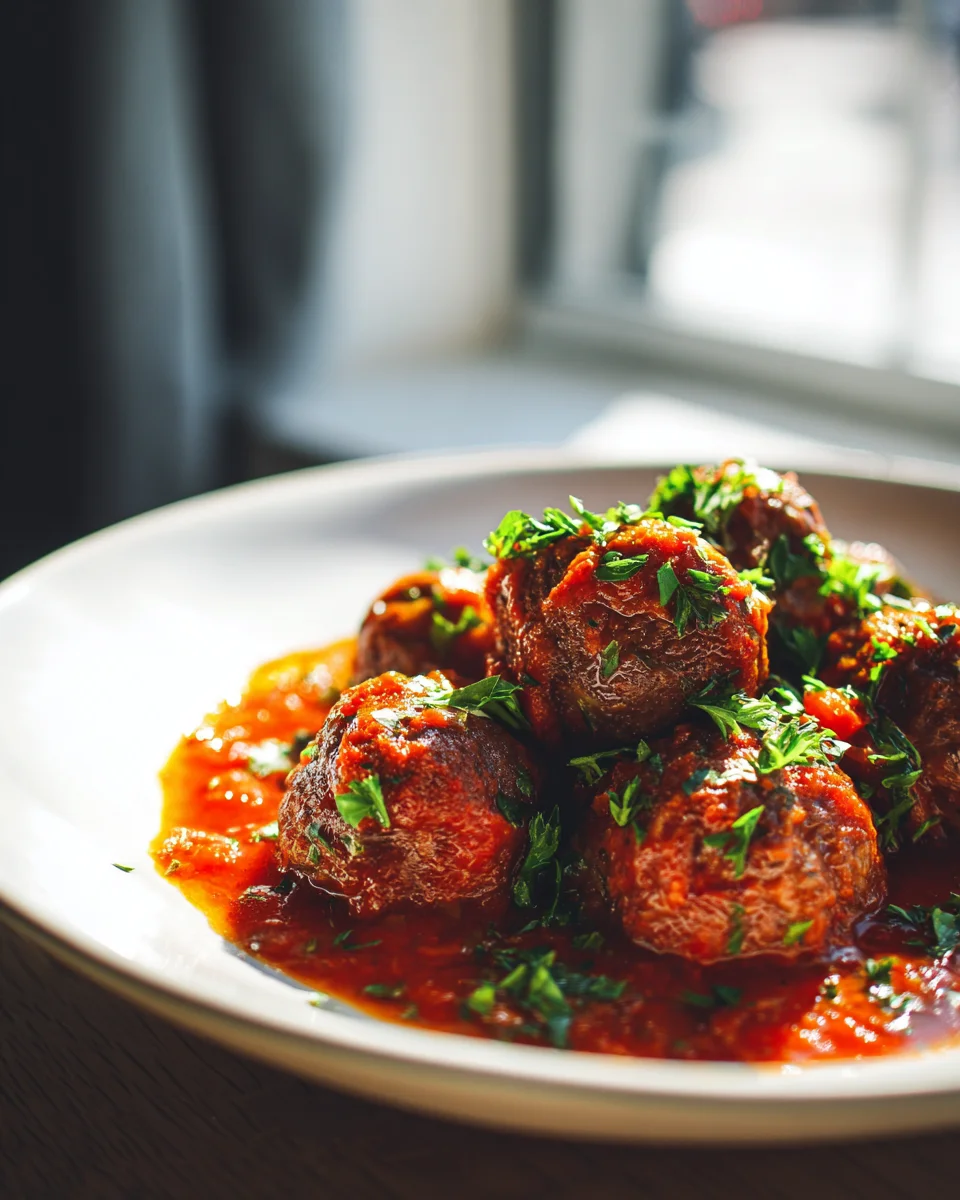 Red Grape Juice Braised Beef Meatballs: Tender & Juicy