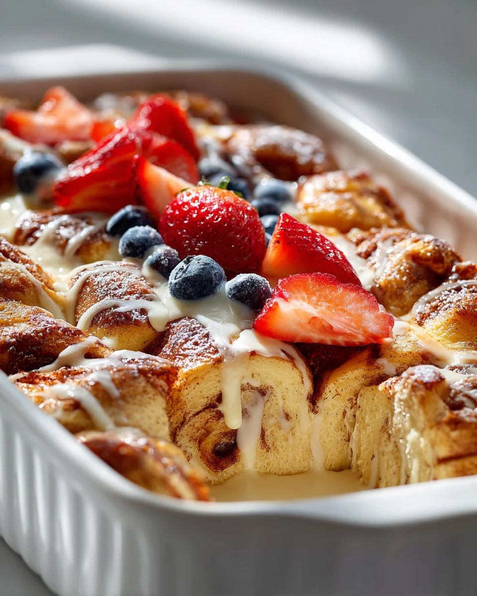 Delicious Cinnamon Roll French Toast Casserole Bake Recipe