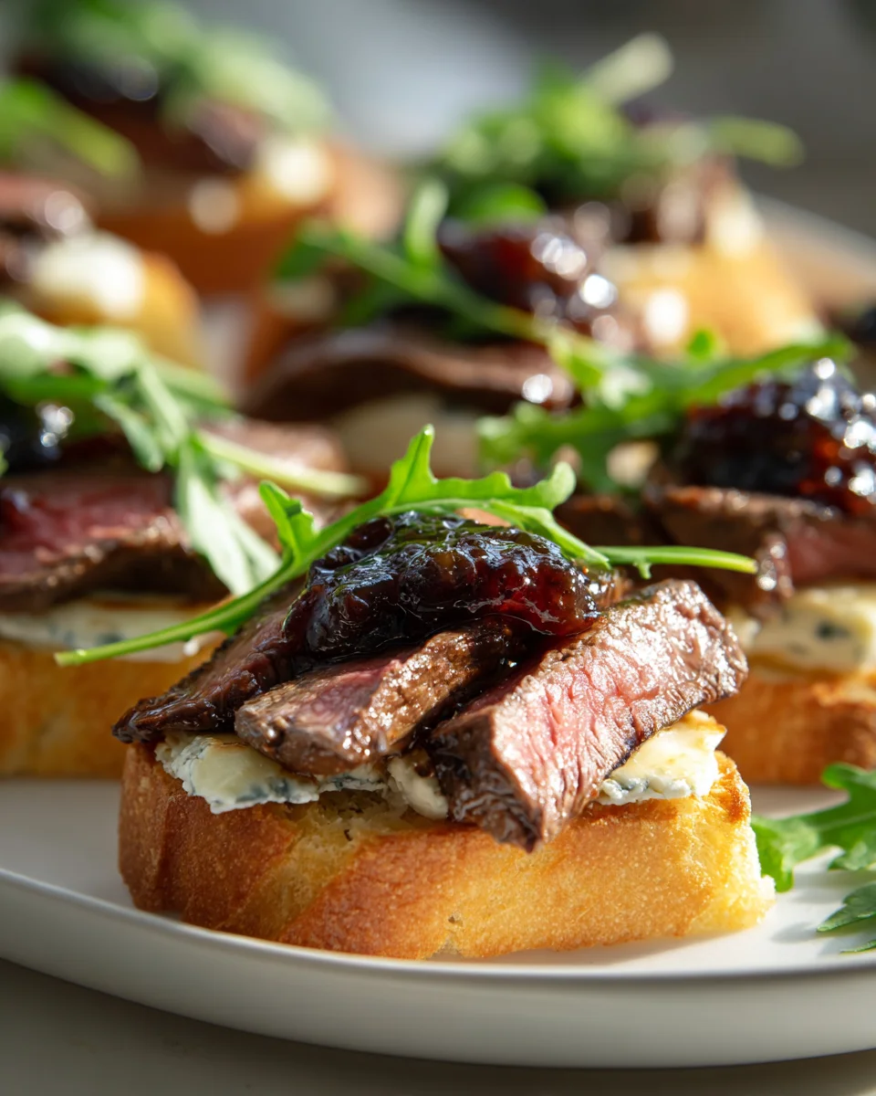 Steak & Brie Crostini: Fig Jam Appetizer Perfection