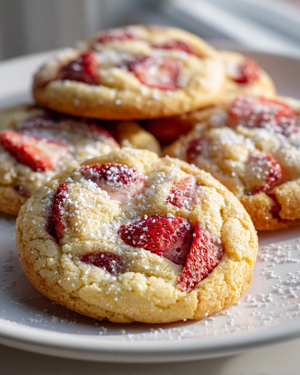 Strawberry Shortcake Crumble Cookies: Sweet & Easy Treat!