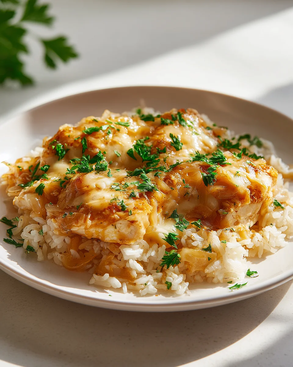Savory French Onion Chicken Rice: A Delicious One-Pan Meal