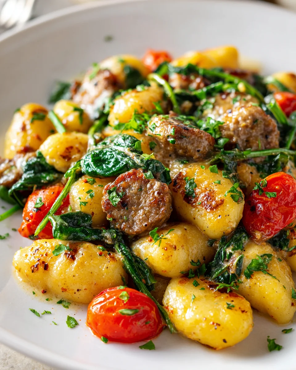 One Pan Beef Sausage and Gnocchi: Quick & Delicious Meal!