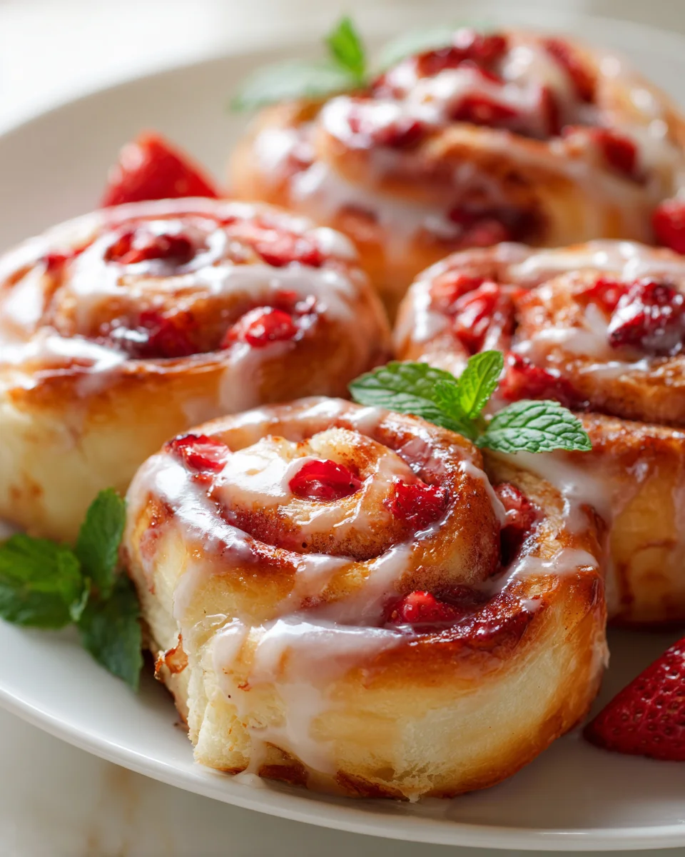 Mouthwatering Strawberry Cheesecake Cinnabon Rolls