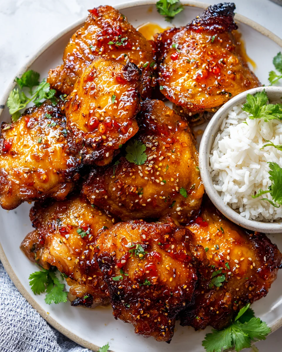 Sweet Chili Air Fryer Chicken Thighs: Quick & Crispy!