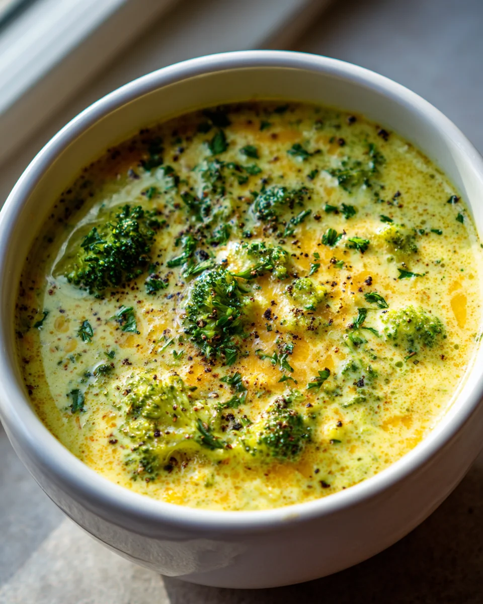 Creamy Broccoli Cheddar Soup - Vegetarian Comfort!