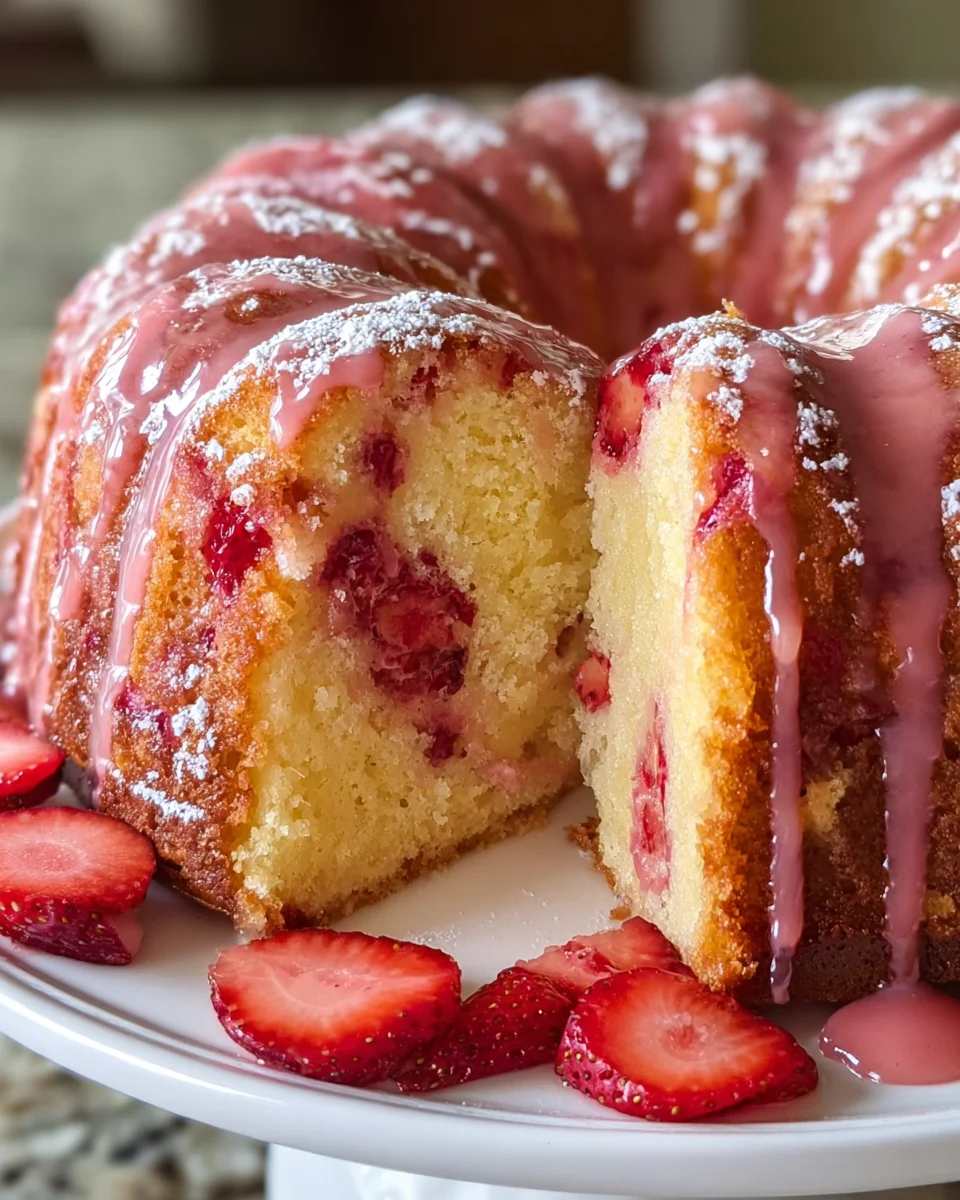 Irresistible Strawberry Cream Cheese Pound Cake Recipe