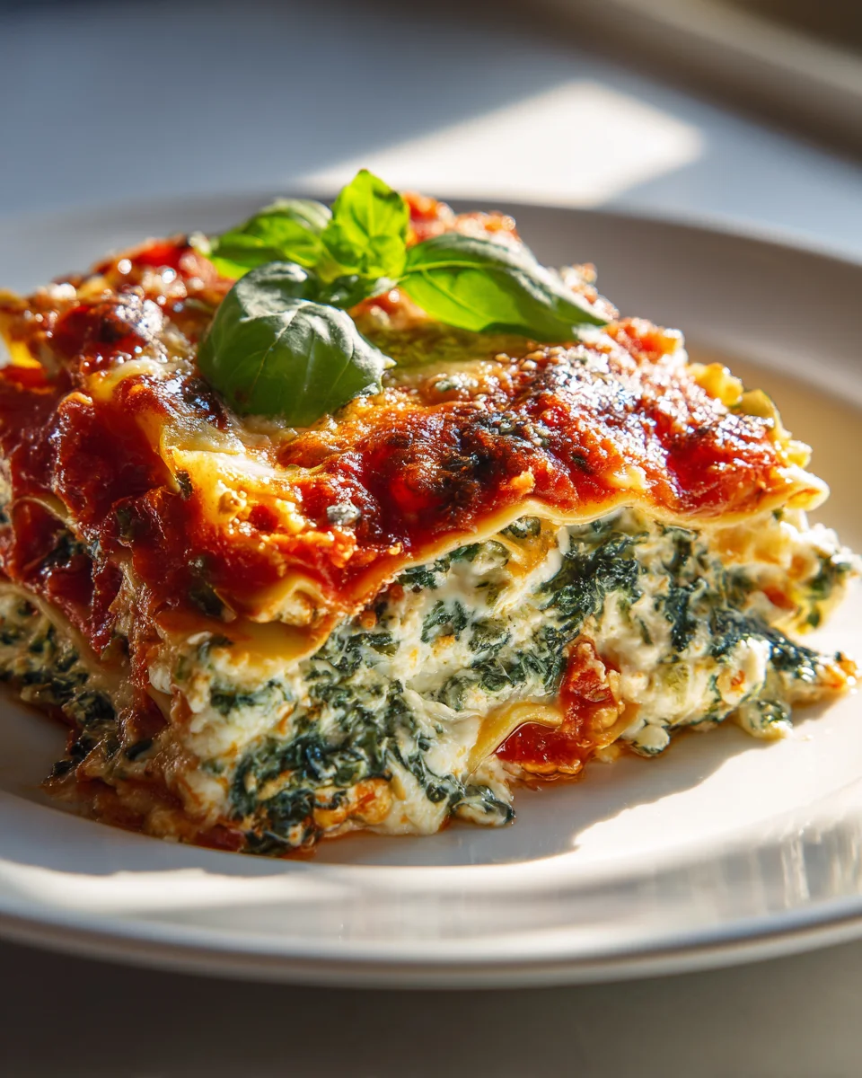 Classic Spinach & Ricotta Lasagna - Vegetarian Family Meal