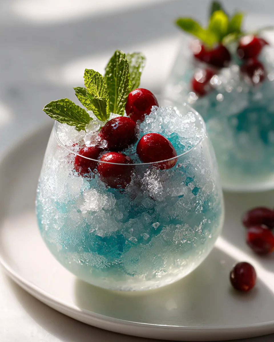 Sparkling Frozen Snowball Winter Punch: Festive & Non-Alcoholic