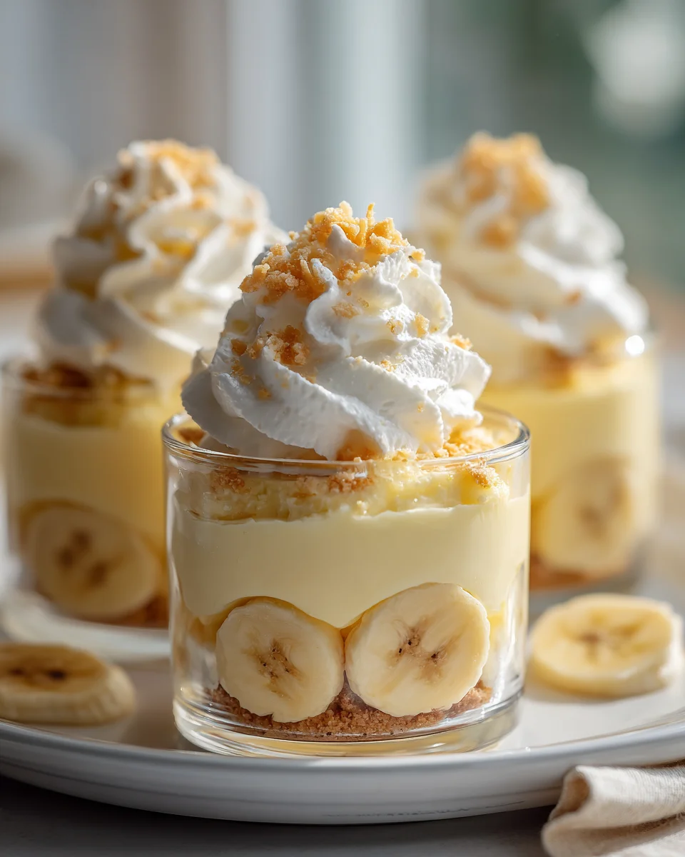 No Bake Banana Pudding Cheesecake Cups - Easy & Delicious!