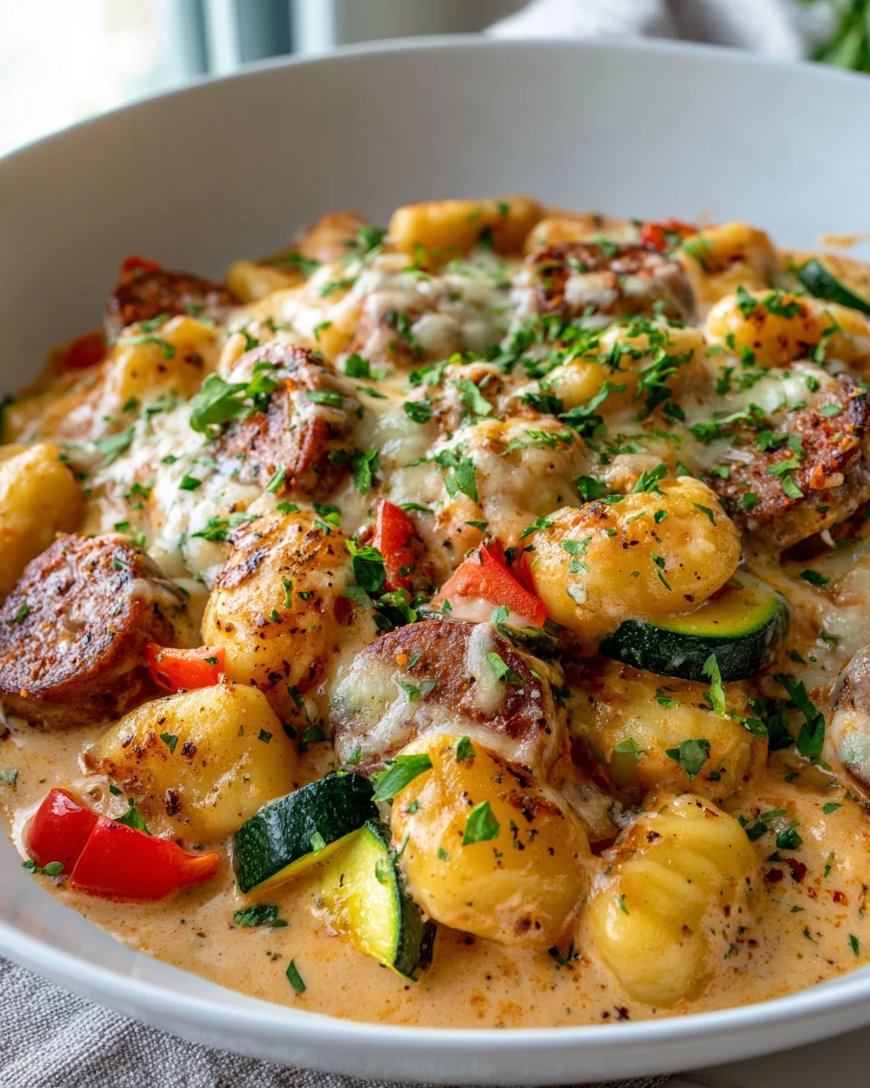 Mouthwatering Beef Kielbasa Gnocchi Skillet: Quick & Easy