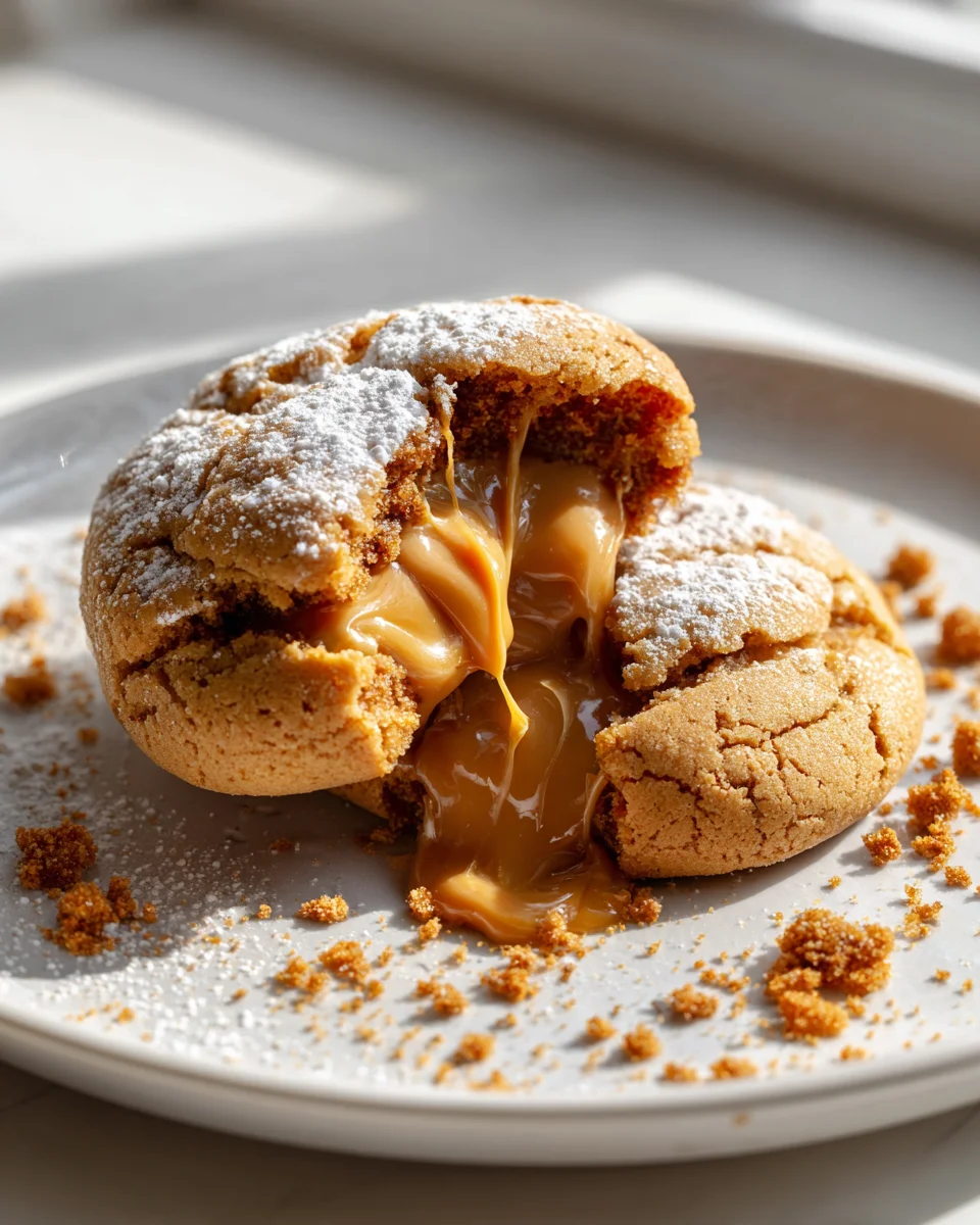 Stuffed Biscoff Butter Lava Cookies: Warm, Melty, Divine!