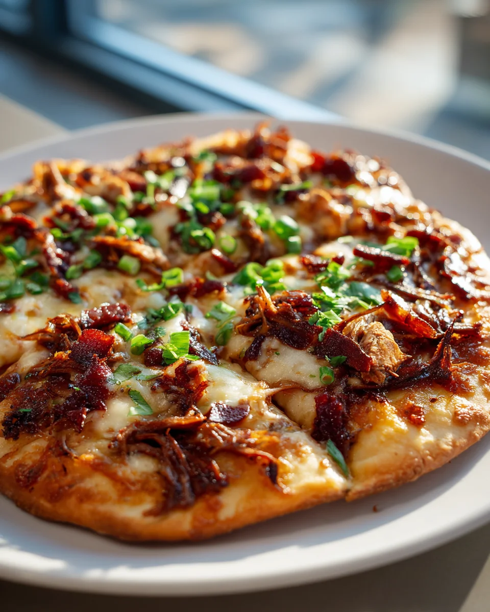 Ultimate BBQ Beef Bacon Chicken Flatbread Pizza Recipe