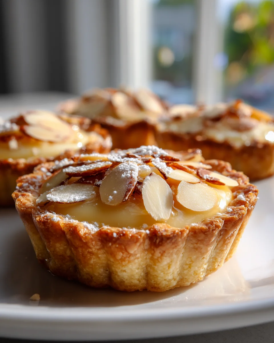 German Bee Sting Tartlets: Sweet Almond & Creamy Vanilla Delight