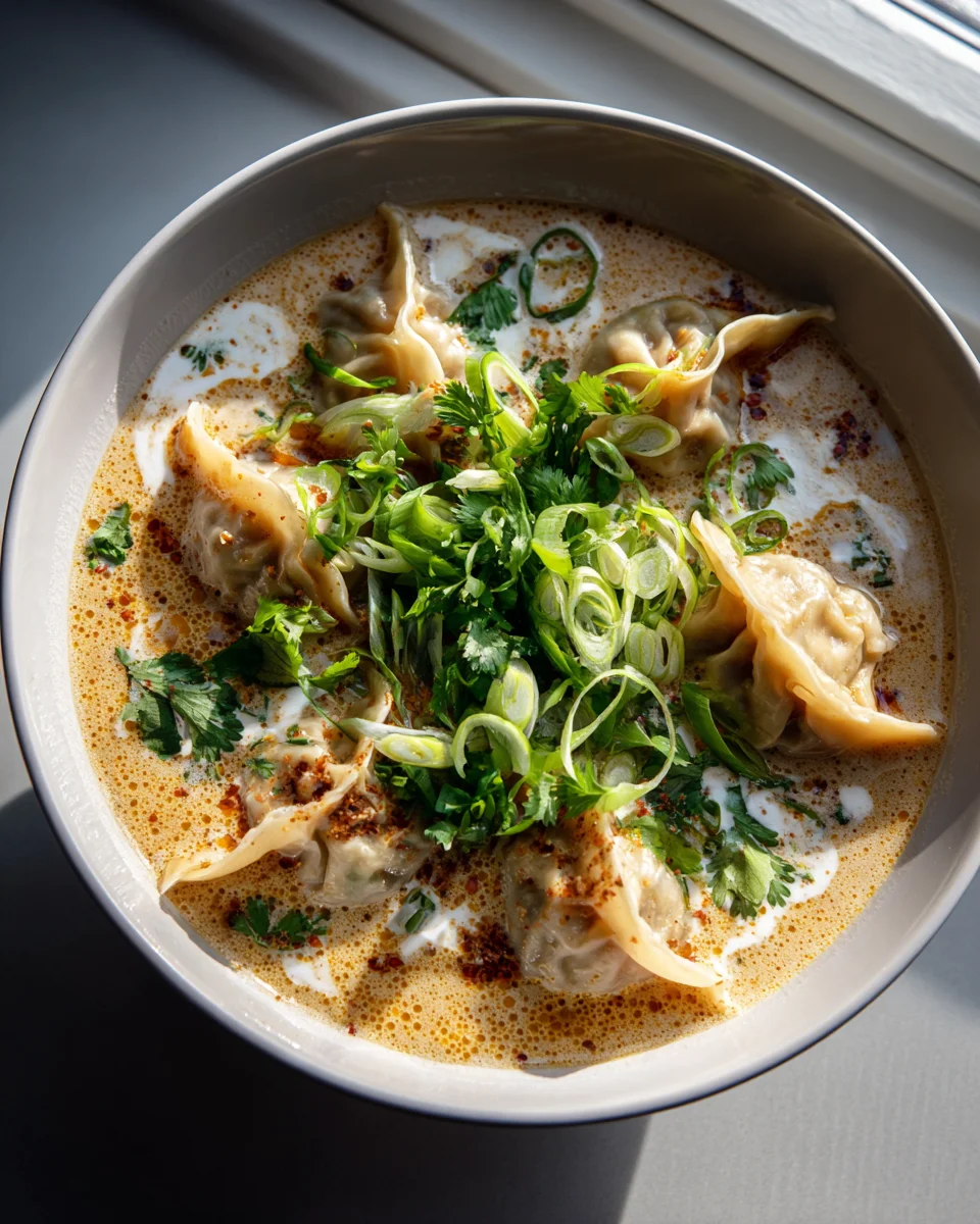 Delicious Thai Beef Potsticker Soup - Quick & Easy