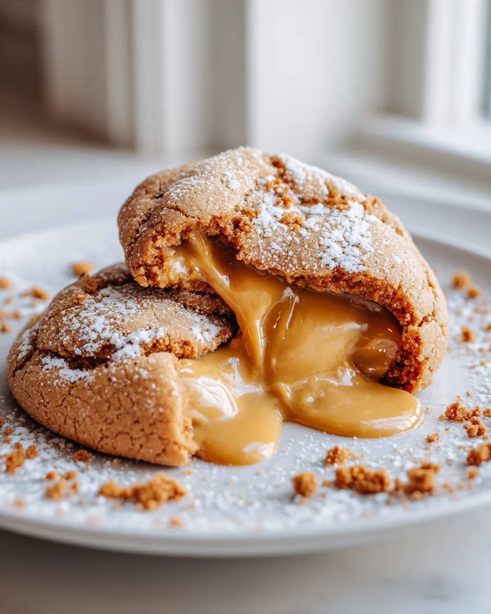Stuffed Biscoff Butter Lava Cookies: Warm, Melty, Divine!