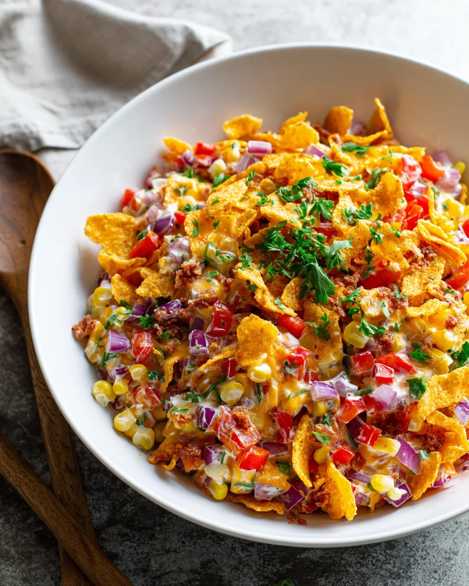 Ultimate Fritos Chili Cheese Salad with Zesty Beef Chili