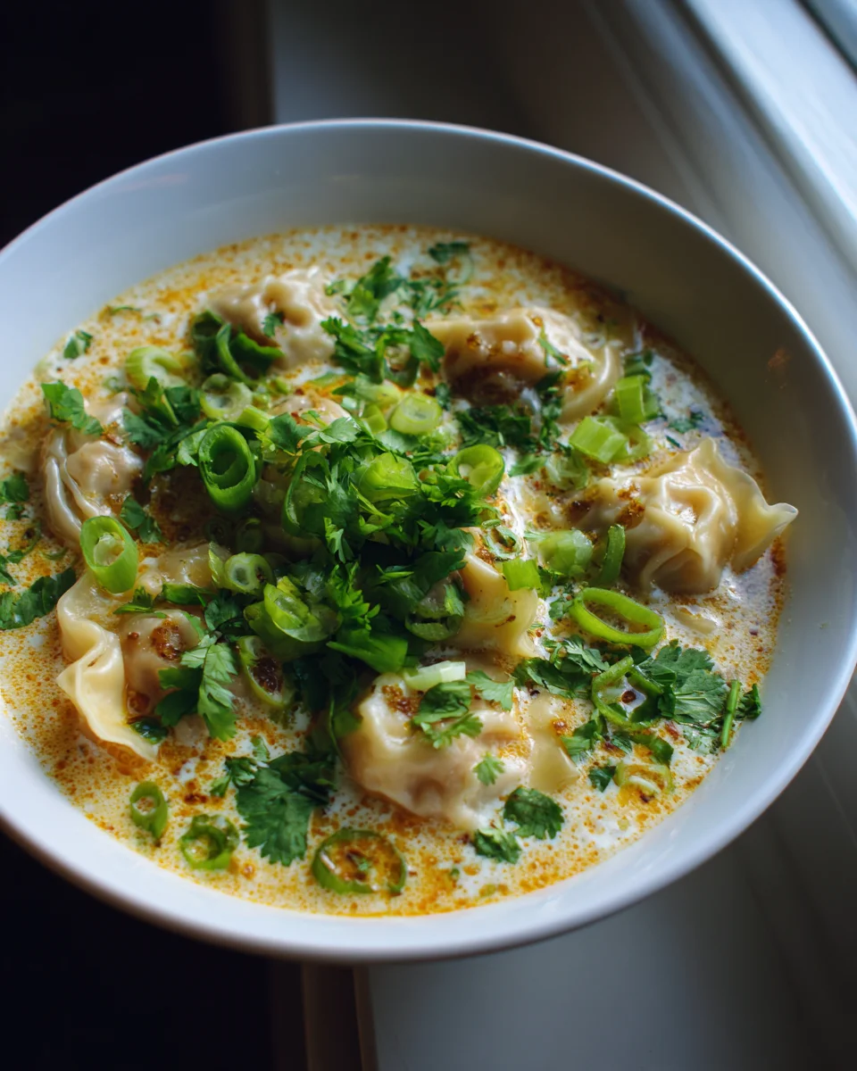 Delicious Thai Beef Potsticker Soup - Quick & Easy