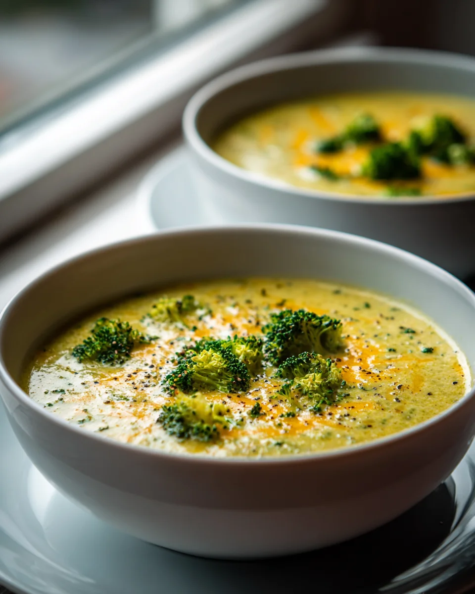 Creamy Broccoli Cheddar Soup - Vegetarian Comfort!