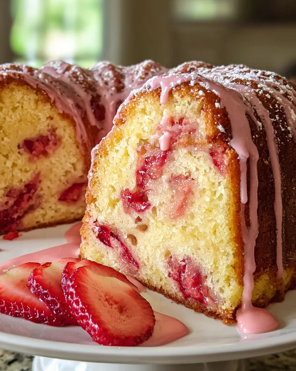 Irresistible Strawberry Cream Cheese Pound Cake Recipe