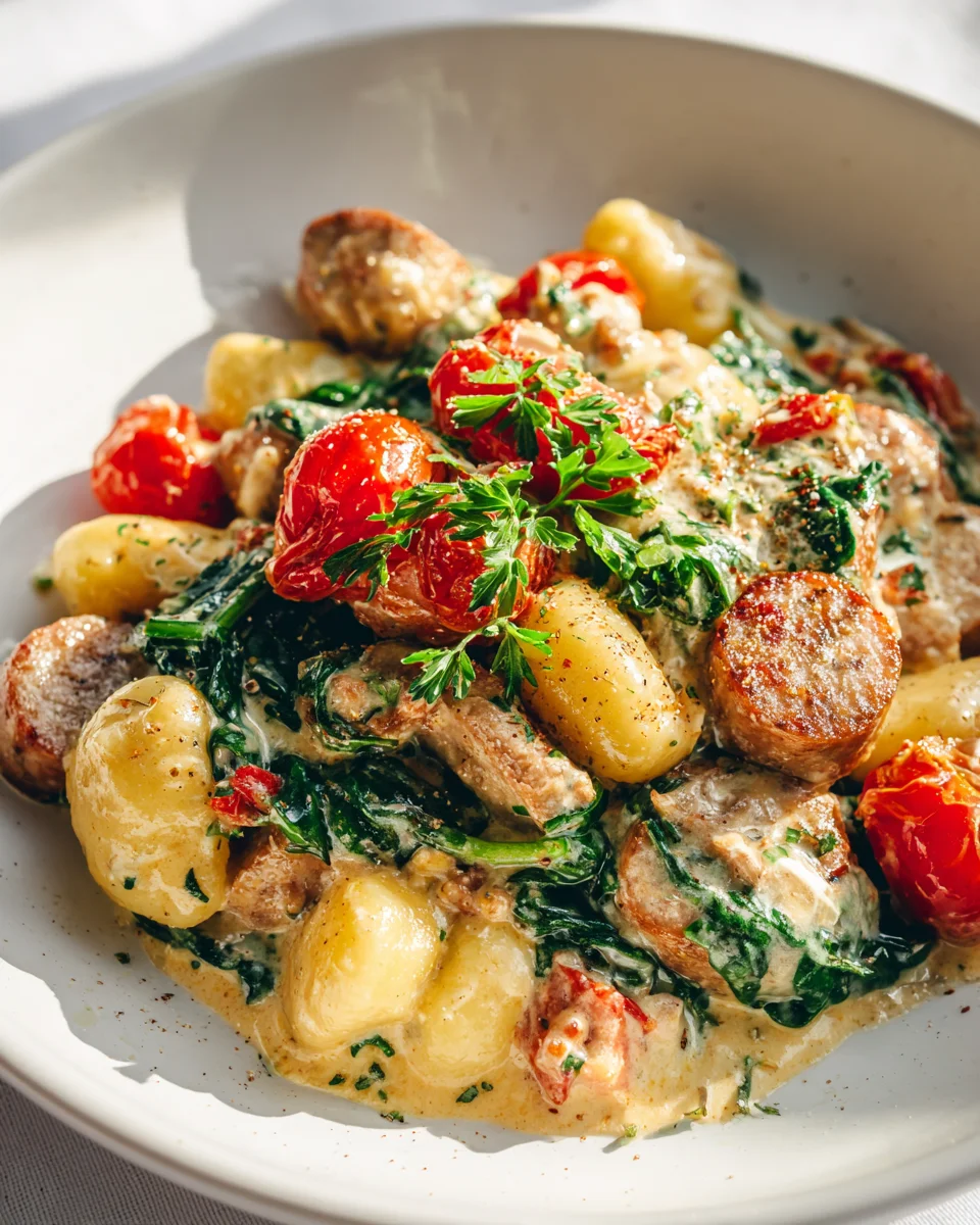 One Pan Beef Sausage and Gnocchi: Quick & Delicious Meal!