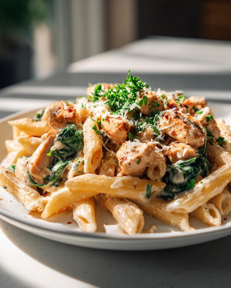 Healthy Garlic Parmesan Chicken Pasta: Flavorful & Fast
