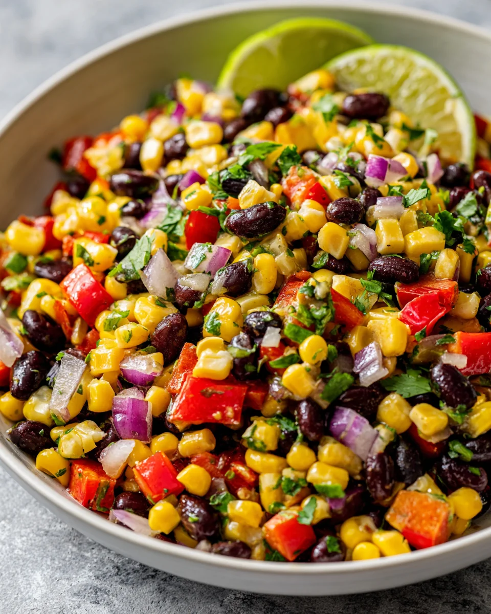 Zesty Corn & Black Bean Tex Mex Salad: Quick & Easy Recipe