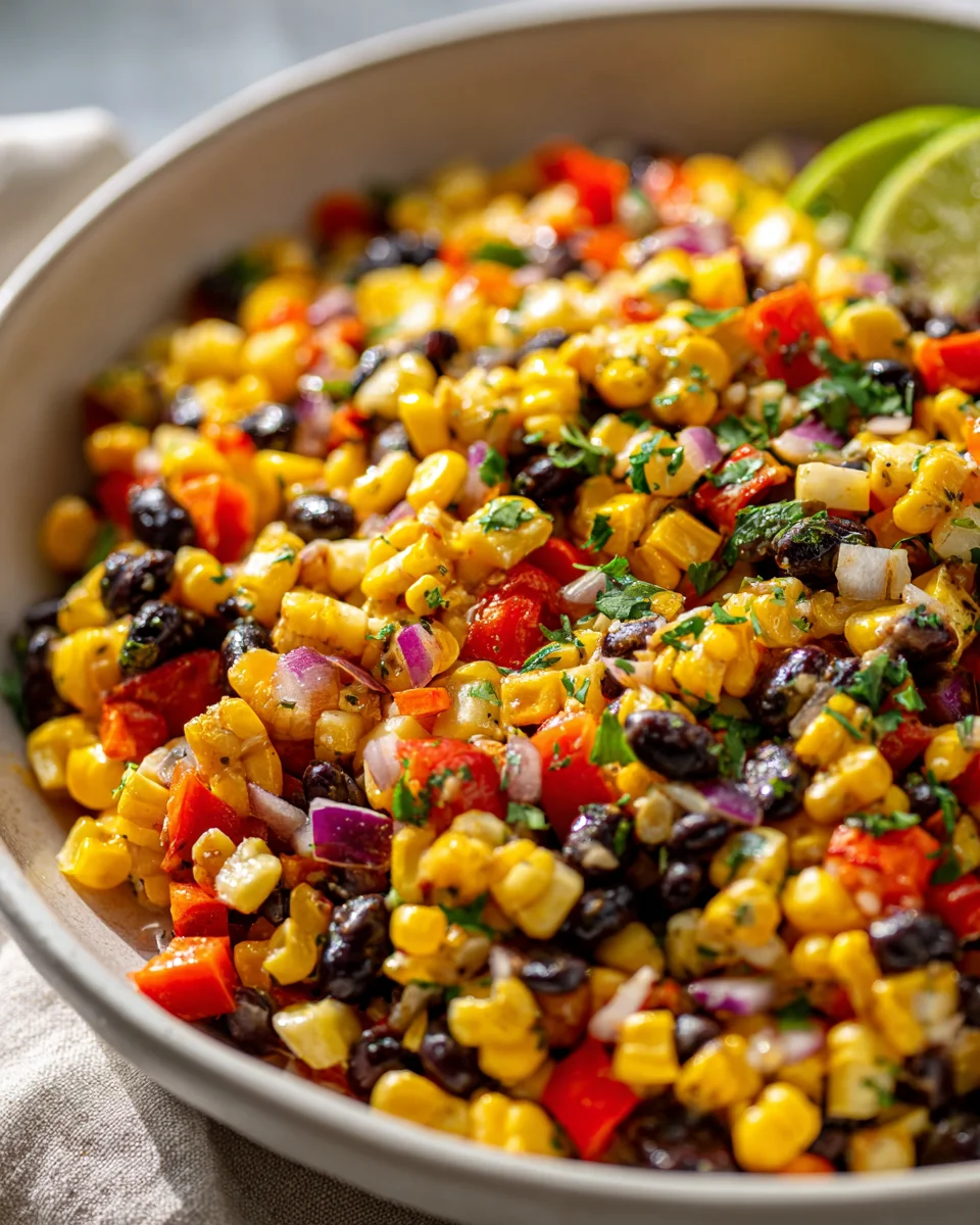 Zesty Corn & Black Bean Tex Mex Salad: Quick & Easy Recipe