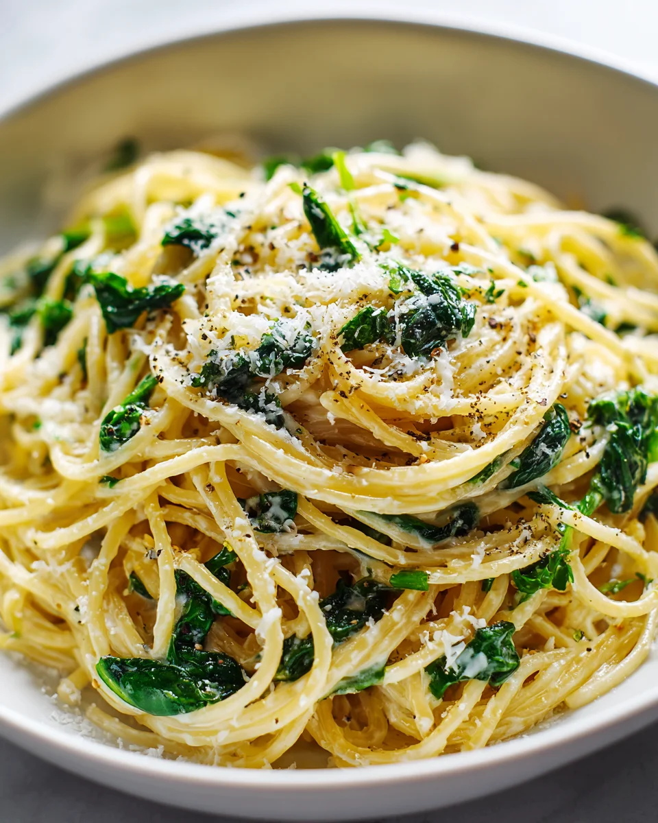 Lemon Butter Spinach Spaghetti: Quick & Easy Dinner