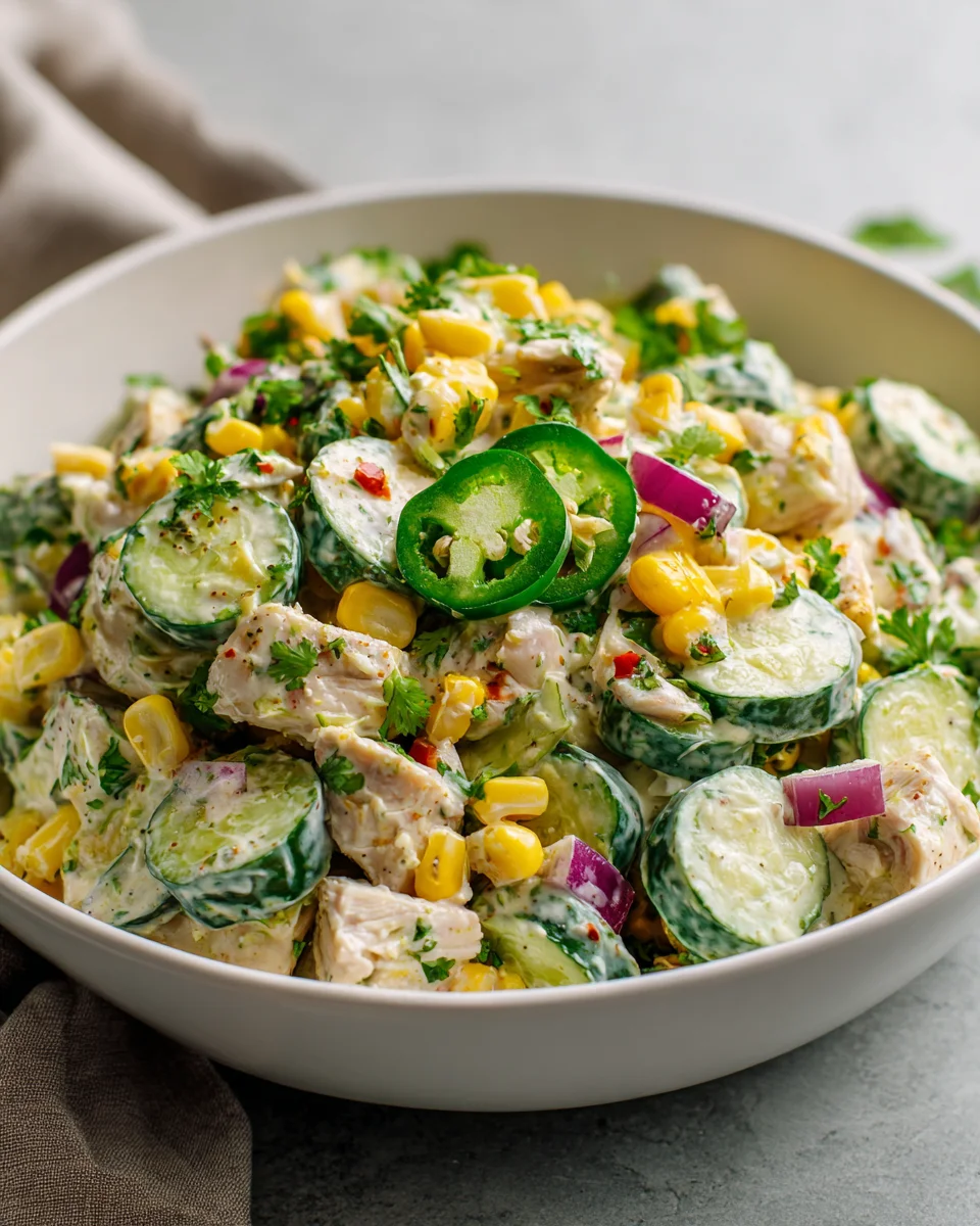 Refreshing Street Corn Creamy Cucumber Salad Recipe