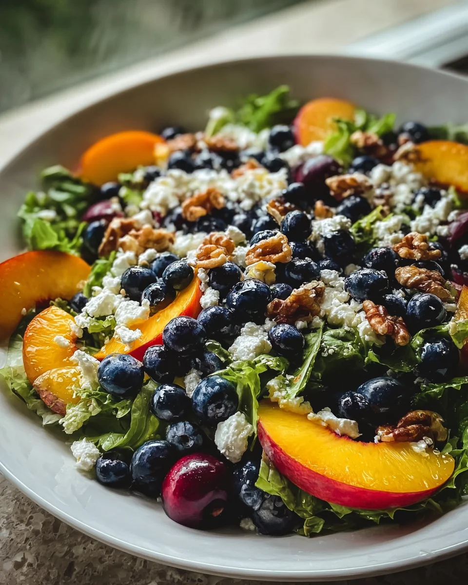 Delicious Blueberry Peach Feta Salad Recipe for Summer Bliss