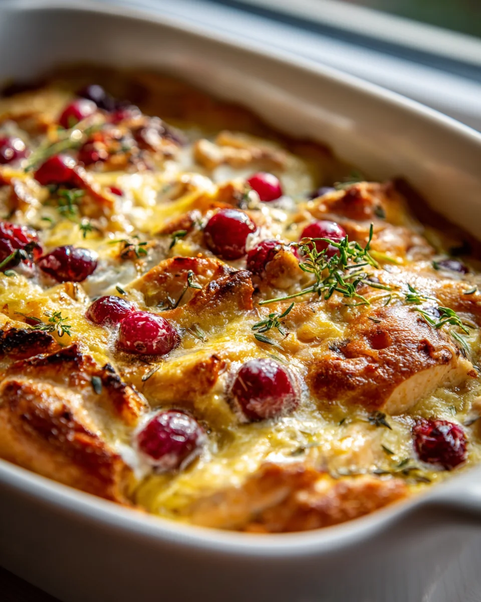 Honey Cranberry Chicken Casserole with Feta - Easy Dinner!