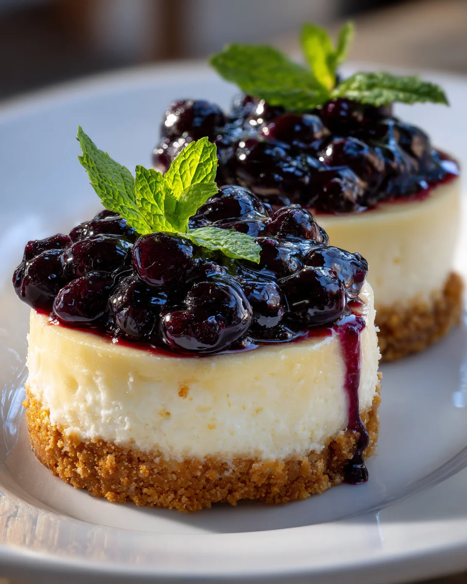 Perfect Juicy Mini Lemon Blueberry Cheesecakes Recipe
