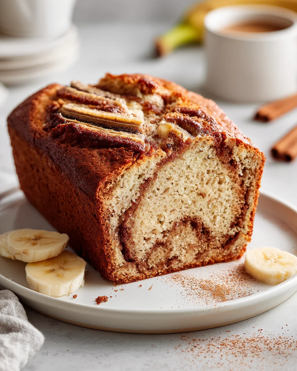 Perfect Classic Cinnamon Swirl Banana Bread - Easy Recipe