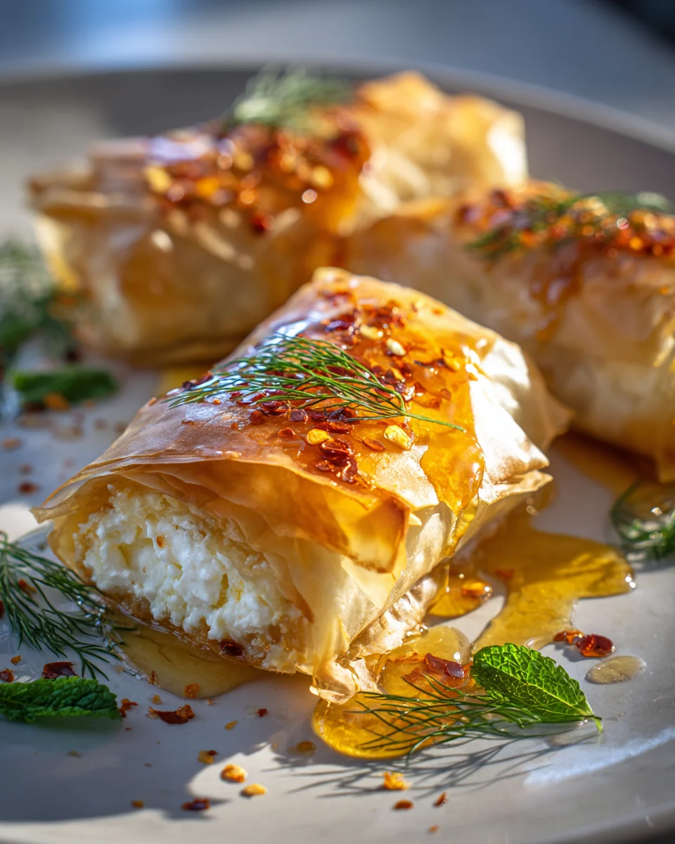 Best Oven Fried Feta Rolls: Crispy & Chili Honey Glazed