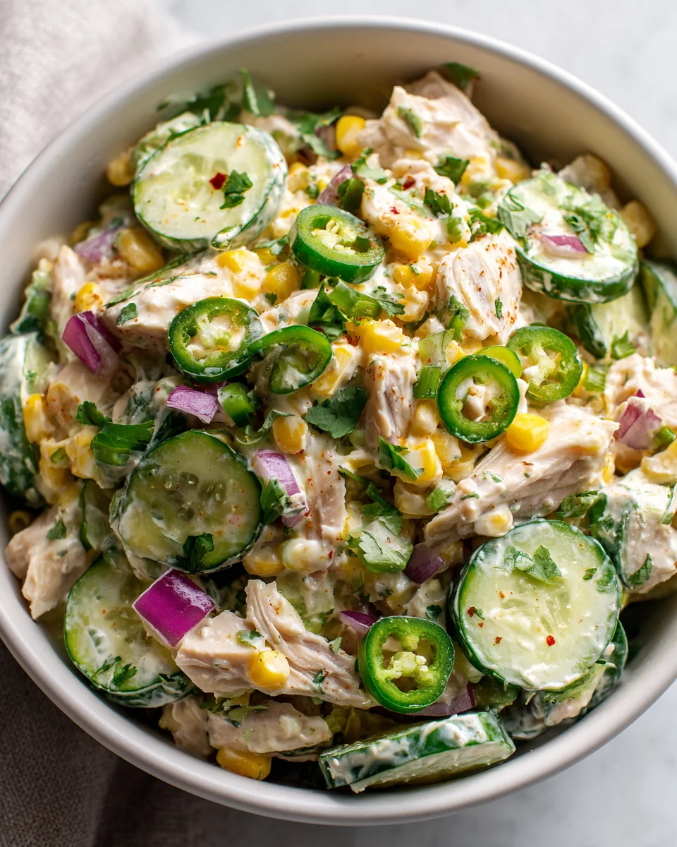 Refreshing Street Corn Creamy Cucumber Salad Recipe