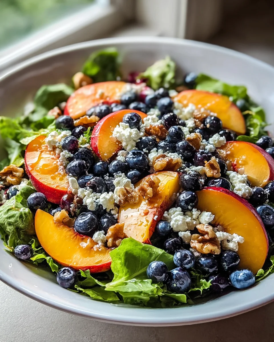 Delicious Blueberry Peach Feta Salad Recipe for Summer Bliss