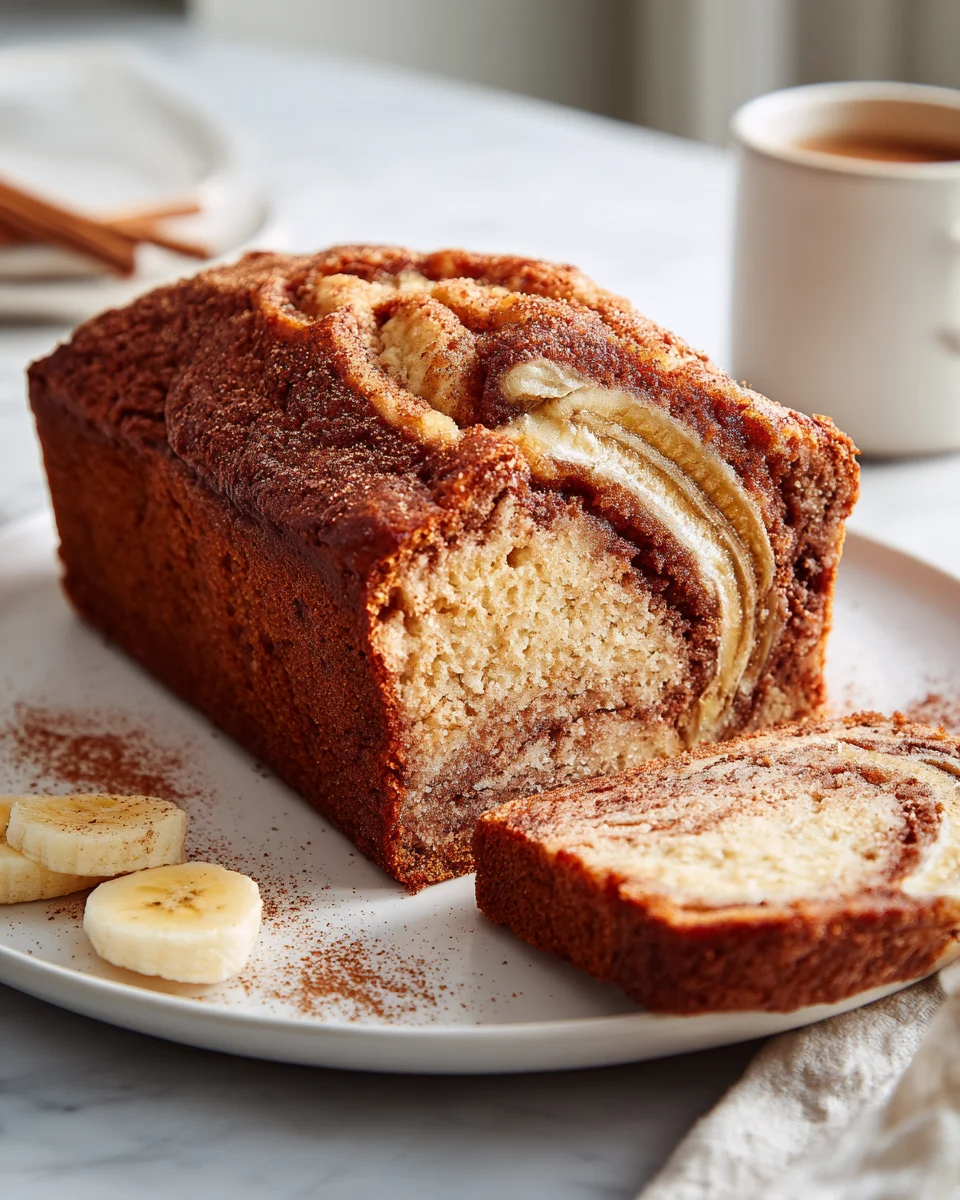 Perfect Classic Cinnamon Swirl Banana Bread - Easy Recipe