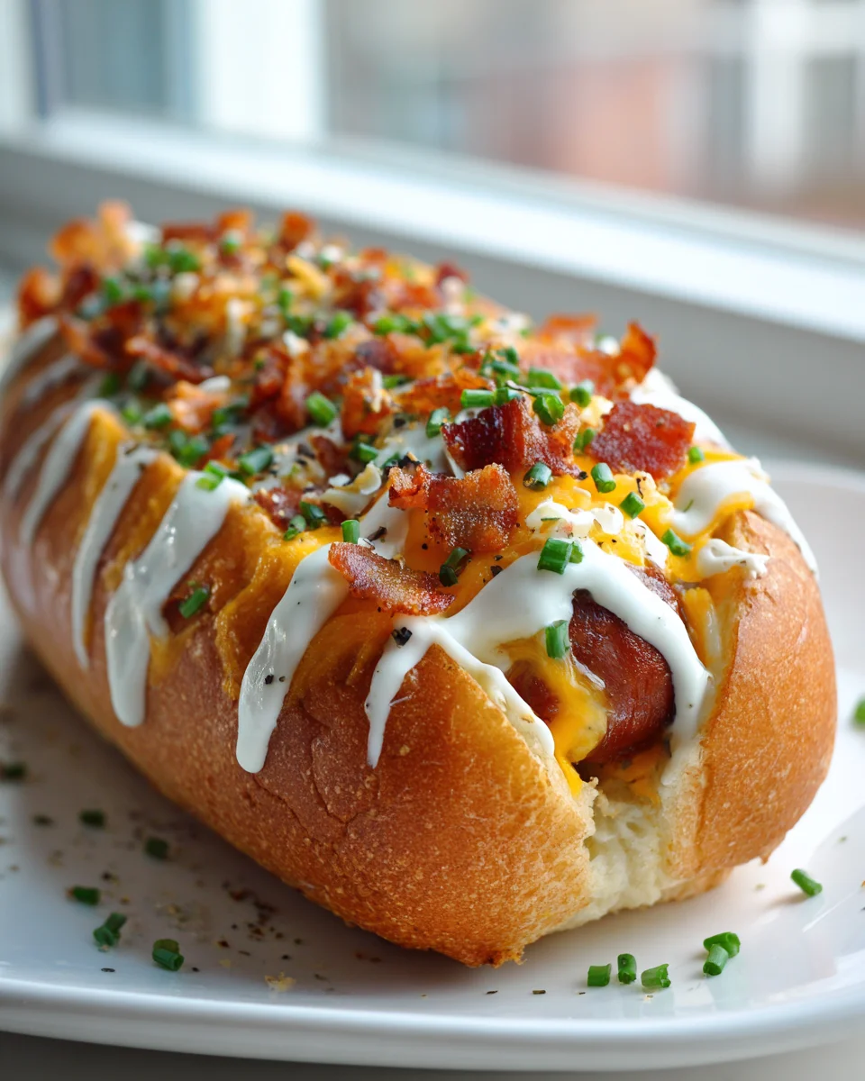 Mouthwatering Beef Bacon Cheddar Ranch Hot Dog Buns Recipe